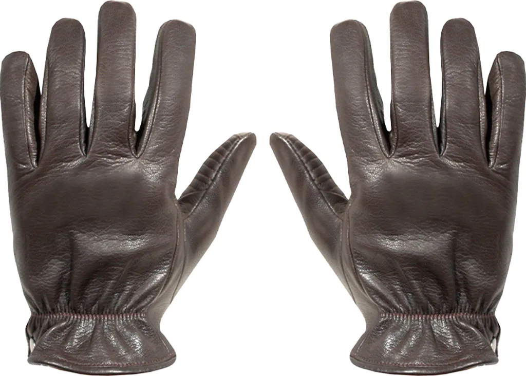 Gants moto vintage en cuir marron DMD Shield pour homme style XXL