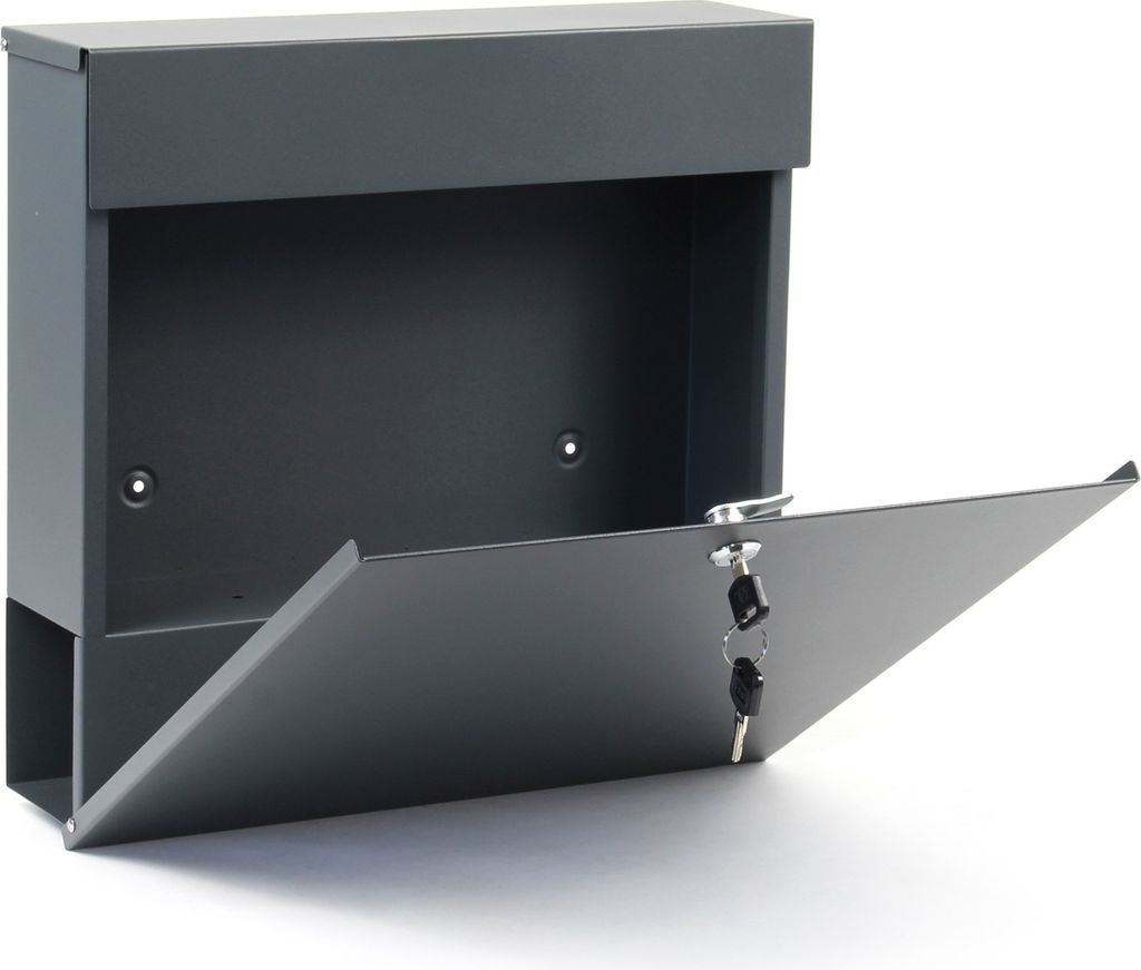 Wiltec Designer Briefkasten V49 anthrazit 370 x 105 x 370 Produktbild 4