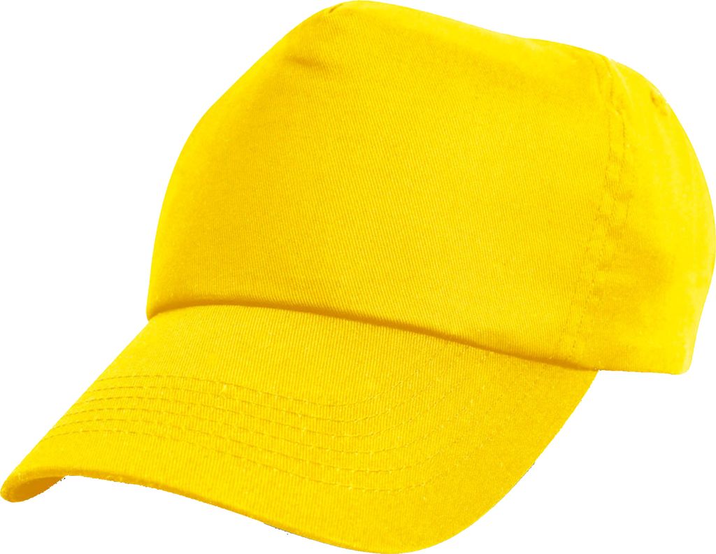 RESULT Kinder Baseball Kappe, einfarbig (2 Stück/Packung) BC4347 (Einheitsgröße) (Gelb)
