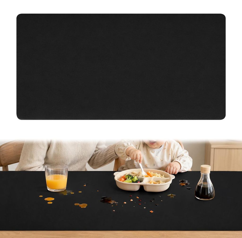Silikon-Arbeitsmatte 120x60 cm, schwarz, 0,2 cm, rutschfest