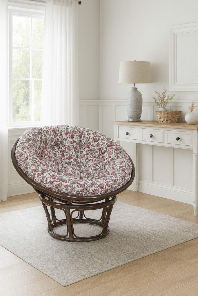Papasansessel, Durchmesser 110 cm Sessel mit Kissen
