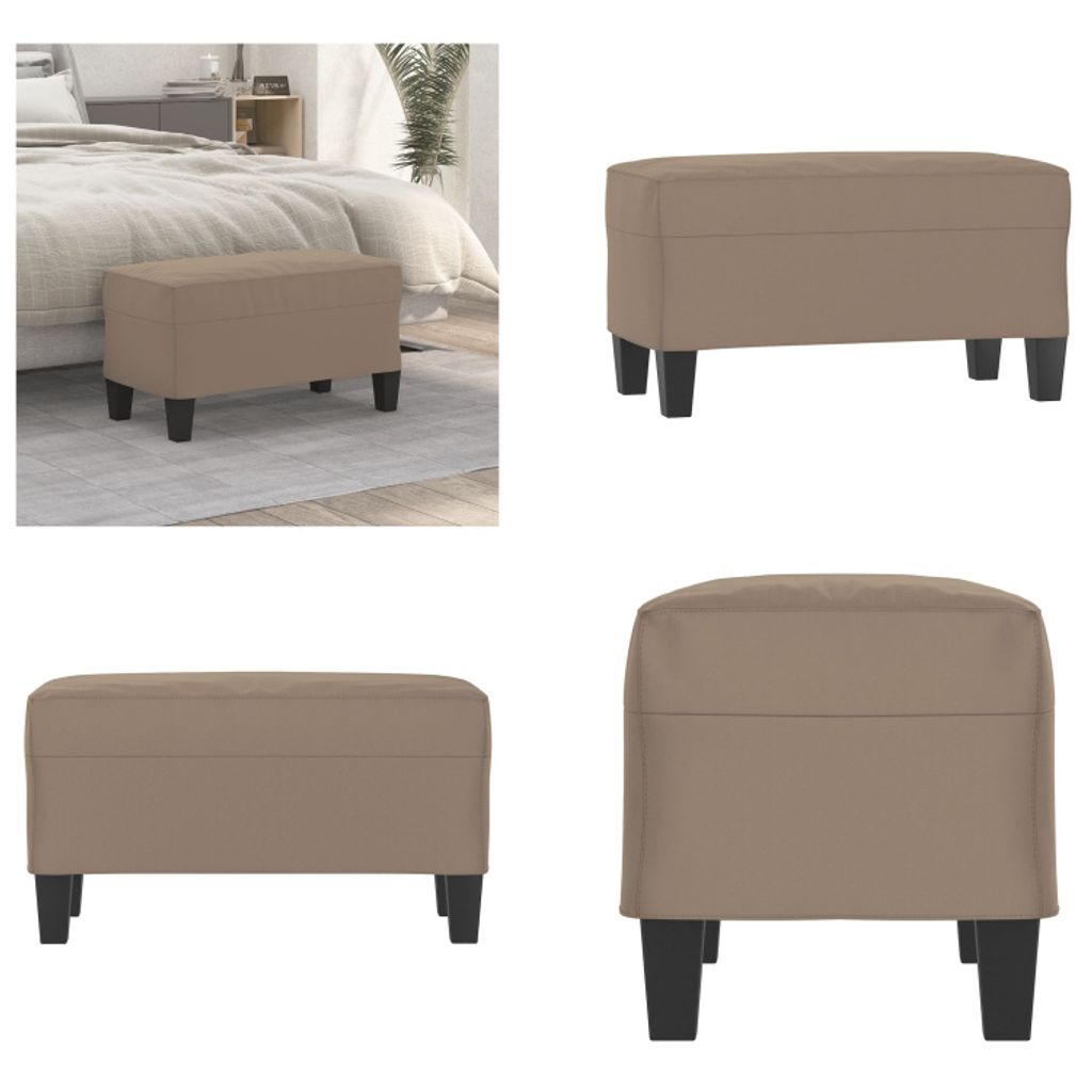 vidaXL Sitzbank Taupe 70x35x41 cm Mikrofasergewebe - Bank - Bänke - Sitzbank - Flurbank