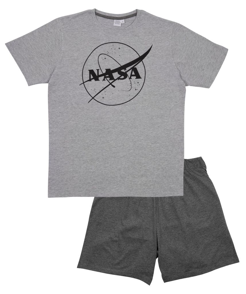 NASA Schlafanzug für Männer - Pyjama Set Kurzarm Oberteil Produktbild 