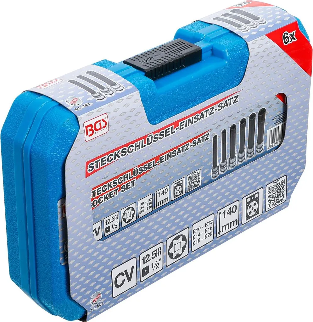 Douilles Profil E 1/2 pour Accès Difficiles et Vis Profondes E10-E20 - 5