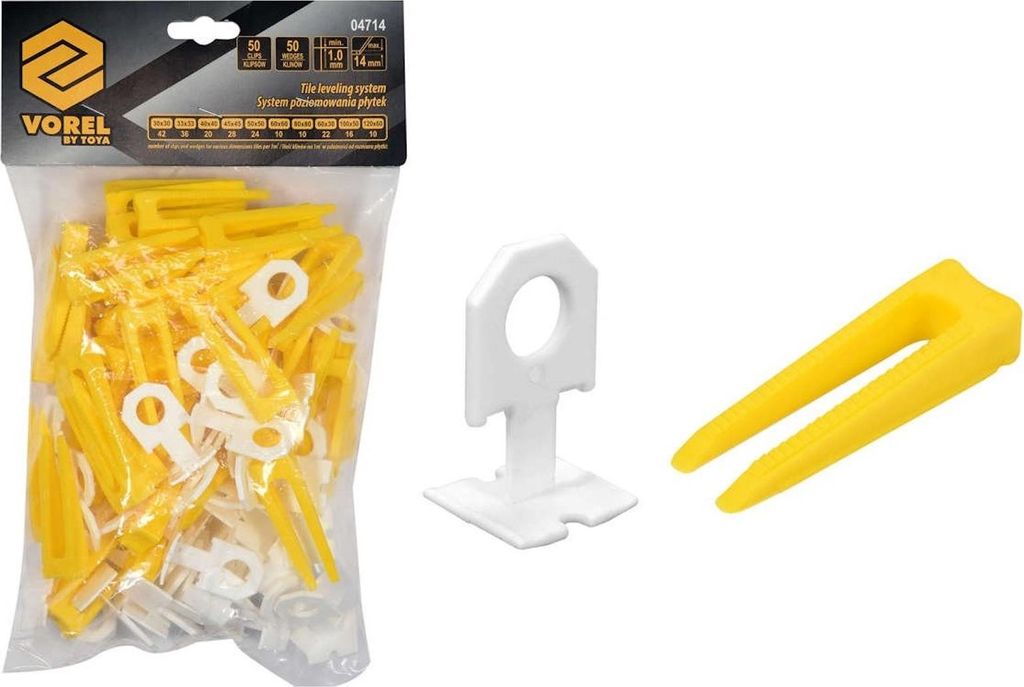 Fliesen Nivelliersystem 1mm 50+50 Set