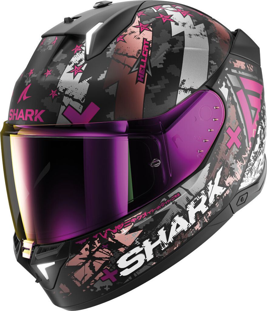 Shark Skwal i3 Hellcat Helm, schwarz matt/pink, M (57/58)