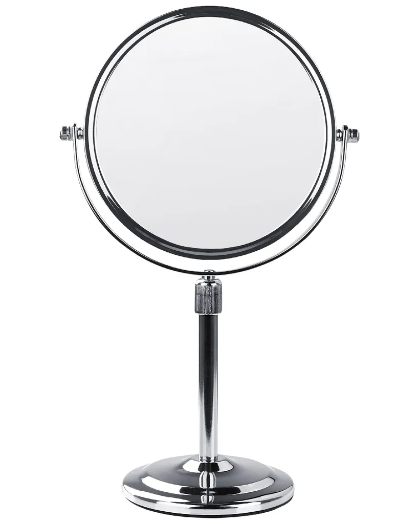 Miroir cosmétique grossissant 20 cm argenté : fini les détails ratés