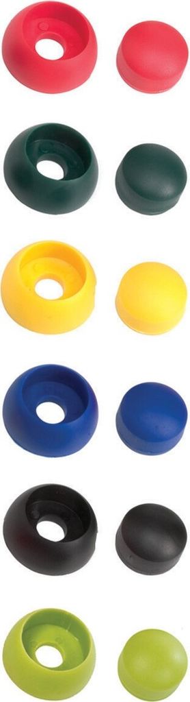 Spielturmking Bolzen- und Schraubenabdeckung Spielturm - L 12 mm Rot 100 Stück 30053-35