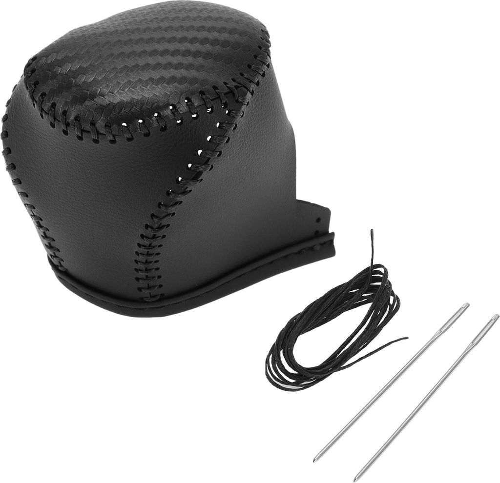 1 Set Schaltknaufabdeckung für Toyota CH-R 2017-2021 Anti-Rutsch Kunstleder Schwarz Carbonfaser Schwarz Schaltgriff Schutz