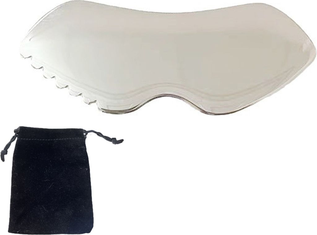 Gua Sha-Werkzeug, Gua-Schabbrett aus Edelstahl fš¹r Gesicht und K?rper, myofasziales Massagebrett, rostfrei, Hautstraffungswerkzeug fš¹r Famili...