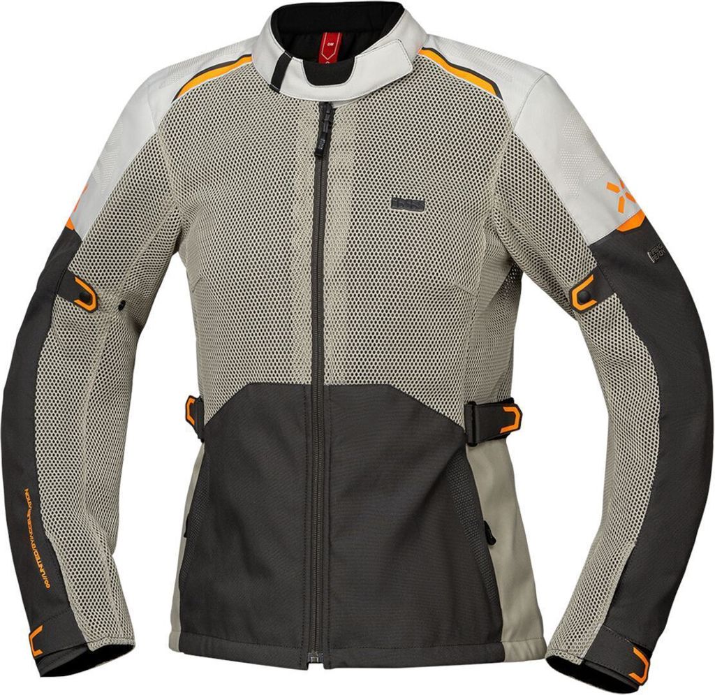 iXS Damen Tourster-BigAir 1.0 Jacke dunkelgrau-steingrau-orange