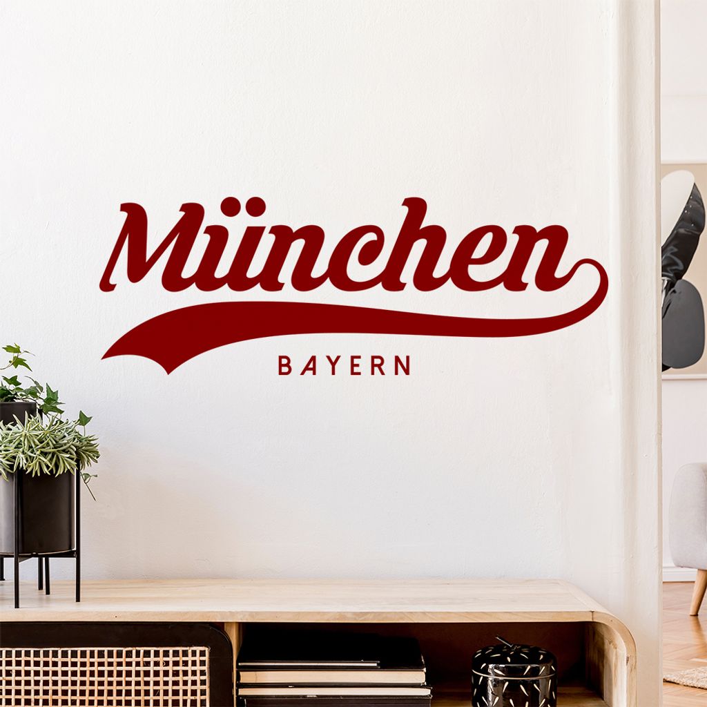 München Bayern Wandtattoo Wandaufkleber Wall Sticker - Dekoration, Küche, Wohnzimmer, Schlafzimmer, Badezimmer