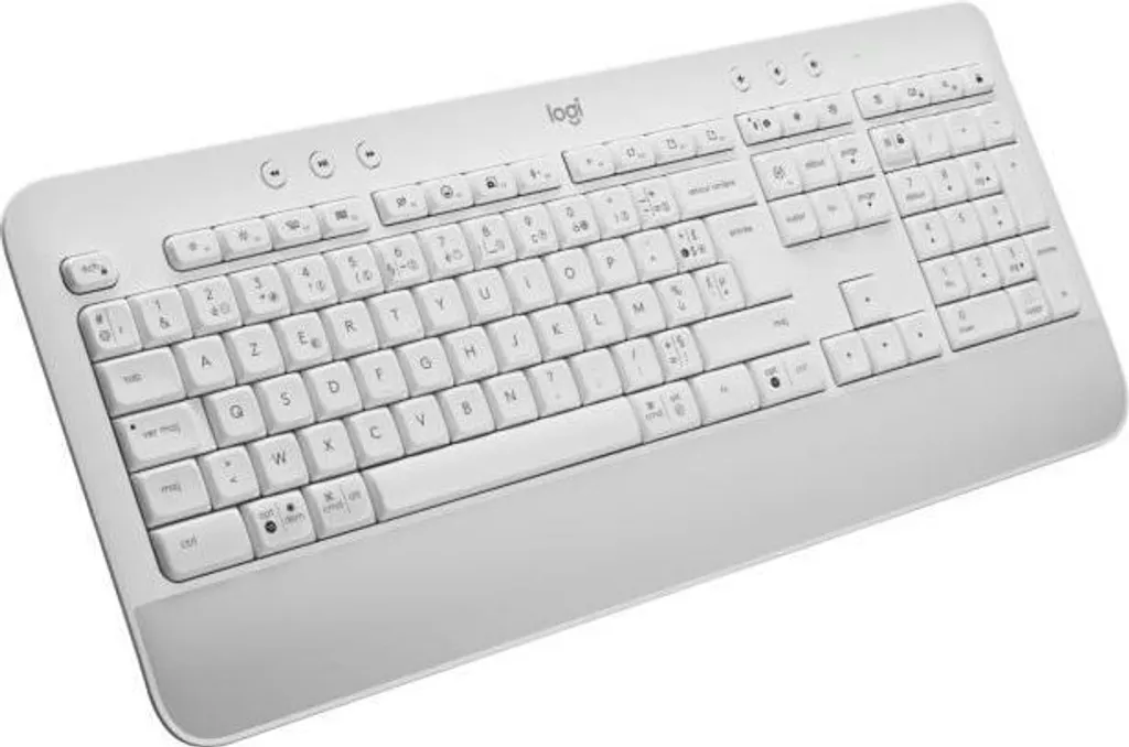 Clavier sans fil ergonomique avec casque pour le télétravail