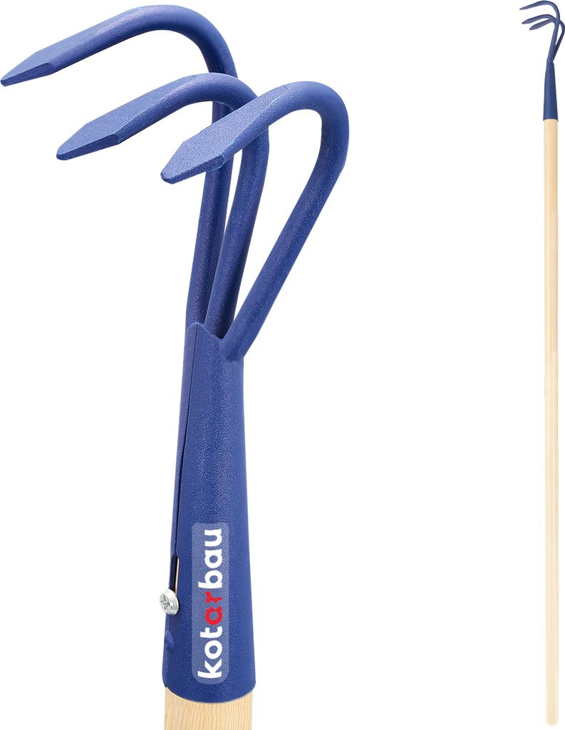 KOTARBAU® Handgrubber mit 3 Zinken Metall Blumenkralle Produktbild 