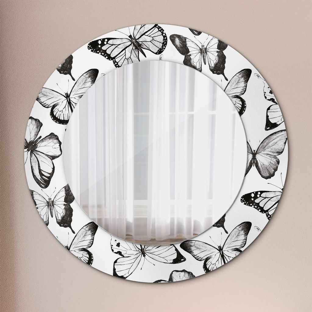Spiegel - Mirror zum Wandspiegel Schlafzimmer – Schminkspiegel- Schmetterling- Ø50cm