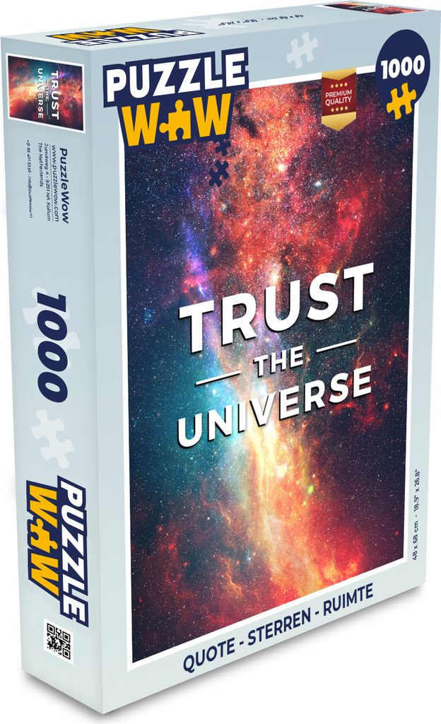 MuchoWow Puzzle 1000 Teile Weltraum - Zitate - 'Vertraue dem Universum' - Sprichwörter - Jungen - Mädchen - - Spielzeug - Alt und Jung - Spiele...