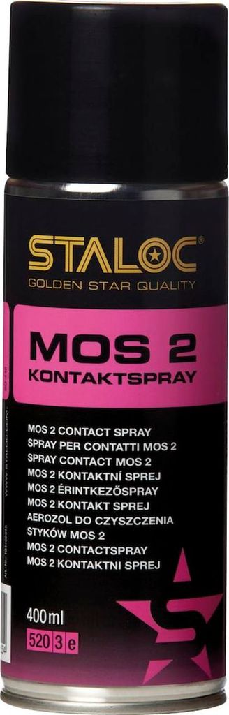 STALOC Kontaktspray MoS2 | Kontakt-Öl | reinigt Kontakte, Sicherungen, Kabelanschlüsse uvm. | 400 ml