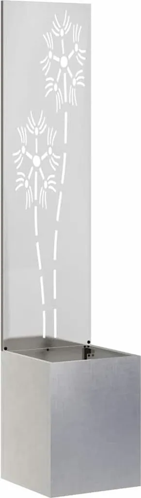 Écran de jardin Floral Argent 32x150 cm contre le vis-à-vis et les regards