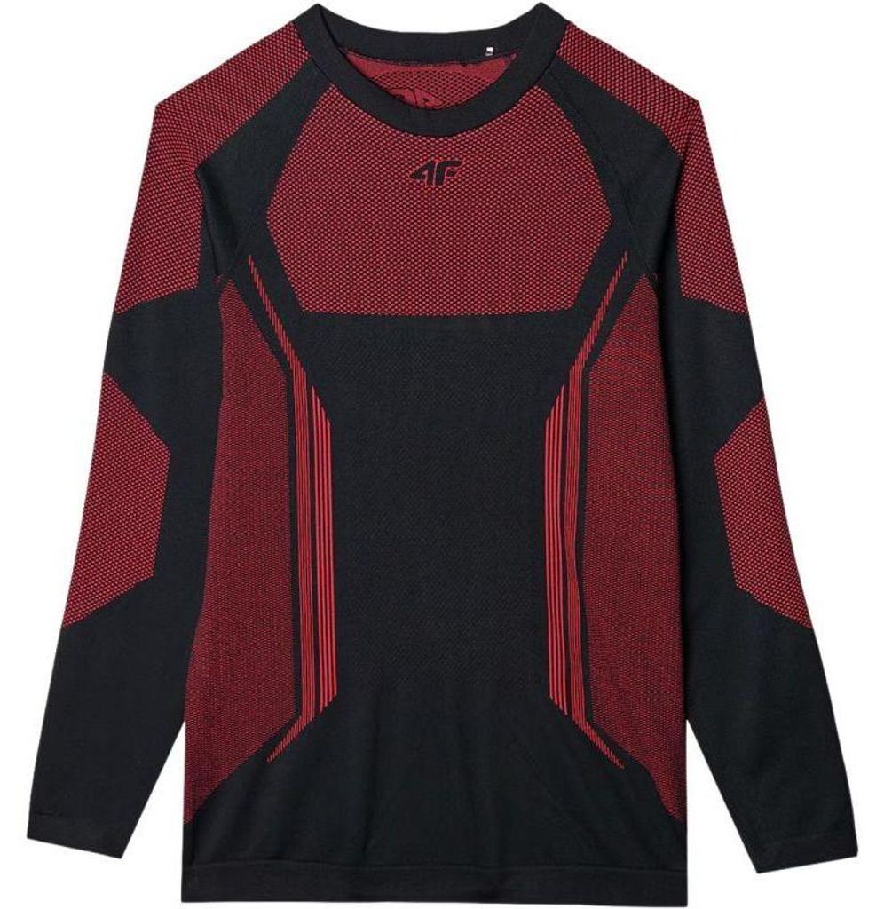 4F - "M165" Base Layer Oberteil für Herren MR1092 (S-M) (Schwarz/Rot)
