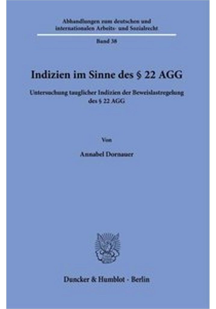 Indizien im Sinne des § 22 AGG