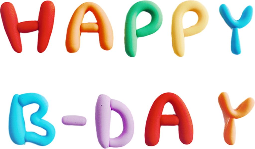 10 Teile/satz Bunte Geburtstag Glücklich Brief Decor Weiche Gummi Kuchen Dekoration Candy Farbe Kuchen Topper Kinder Party Liefert S