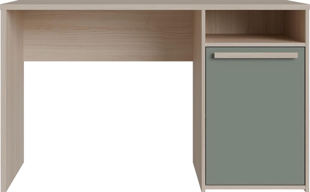 Schreibtisch >CAPAIA< in Riva Eicha Nachbildung / Salbei - 123,6x75,5x52,7cm (BxHxT)