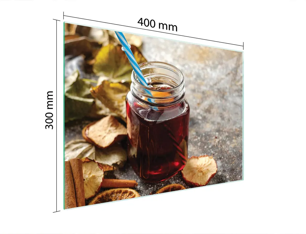 Coprifornelli Vetro 40x30 Cibo | Tagliere Decorativo per Cucina - 2