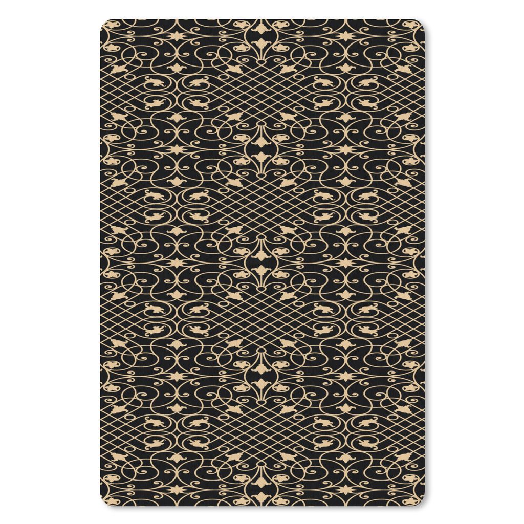 MuchoWow Mauspad Mousepad Muster - Abstrakt - Gold - Jahre 20s 40x60 cm - Mousepads - Maus Mat - Pad - Mausunterlage - Schreibtisch Accesoire