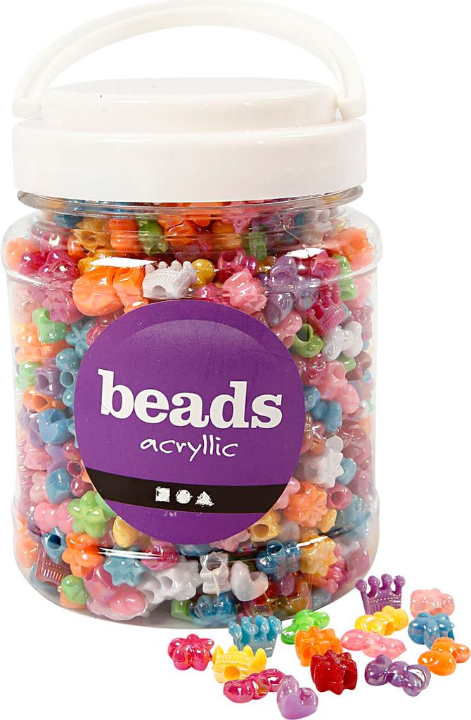 Creativ Company Perlen Spielzeug Figuren 10 mm Multi 1100 Stück
