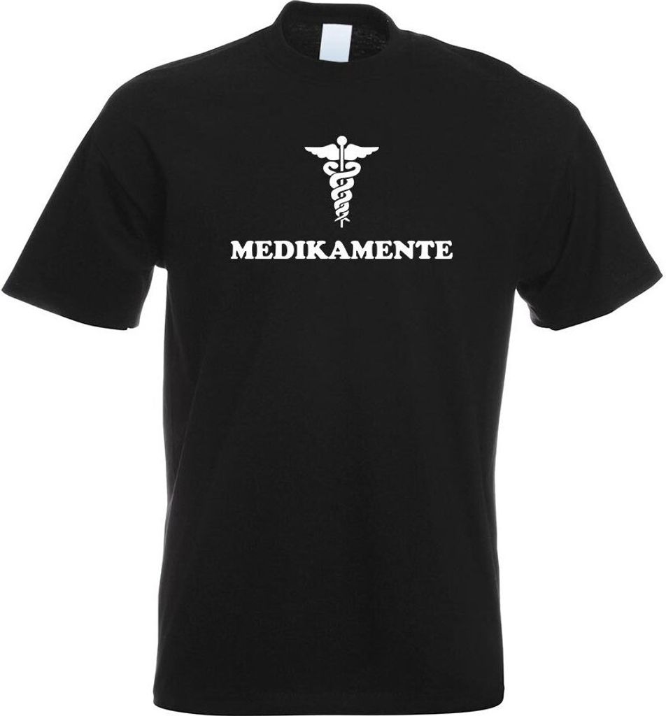 Kiwistar - T-Shirt - schwarz - Medikamente Arzt Box Hinweis Herren Funshirt Bedruckt Design Sprüche Spruch Motive - mit Motiv Bedruckt - Funshirt ...