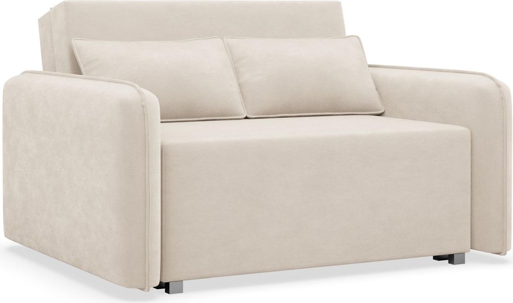 Selsey Duelia – Schlafsofa 2-Sitzer mit Bettkasten, Chenille hydrophob, Hellbeige