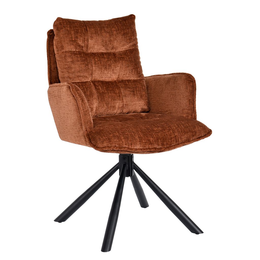 Duhome Esszimmerstuhl 360° Drehbar Loungesessel Chenille Produktbild 