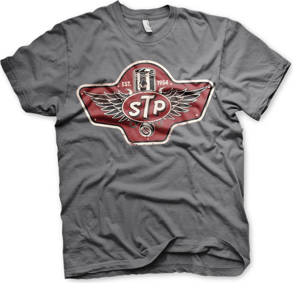 STP Piston Emblem T-Shirt - Large - DarkGrey