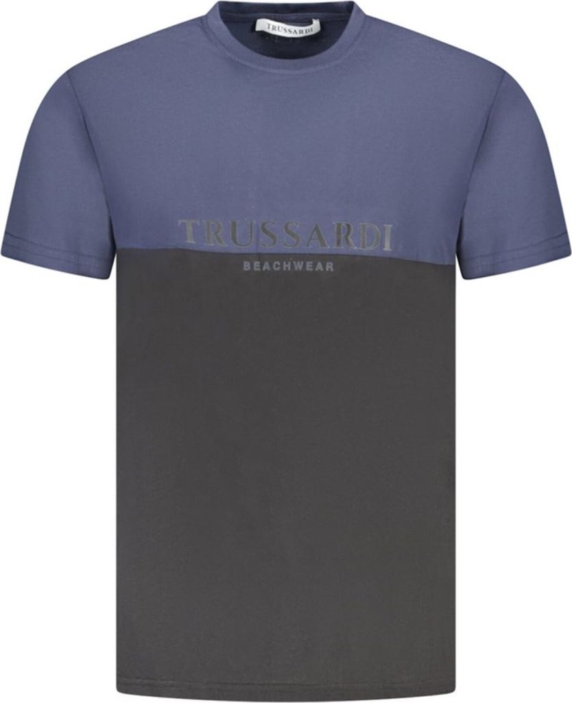 Trussardi Herren KURZARM-T-SHIRT Blau TRU25MTS02_BL14NABL : Größe - L Größe: L