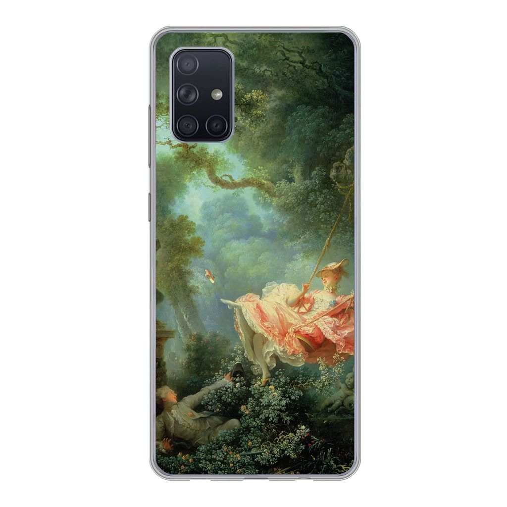 MuchoWow Handyhülle Schutzhülle Hülle für Samsung Galaxy A51 Die Schaukel - Jean-Honoré Fragonard - Kunstwerk Silikon Softcase Handy Hülle ...