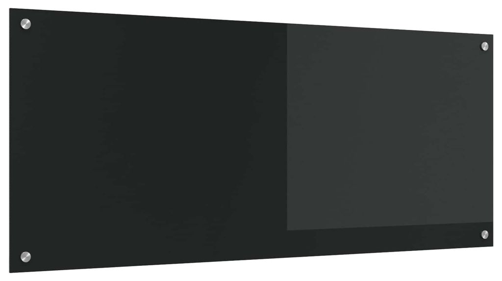 Küchenrückwand Schwarz 120 x 50 cm Gehärtetes Glas