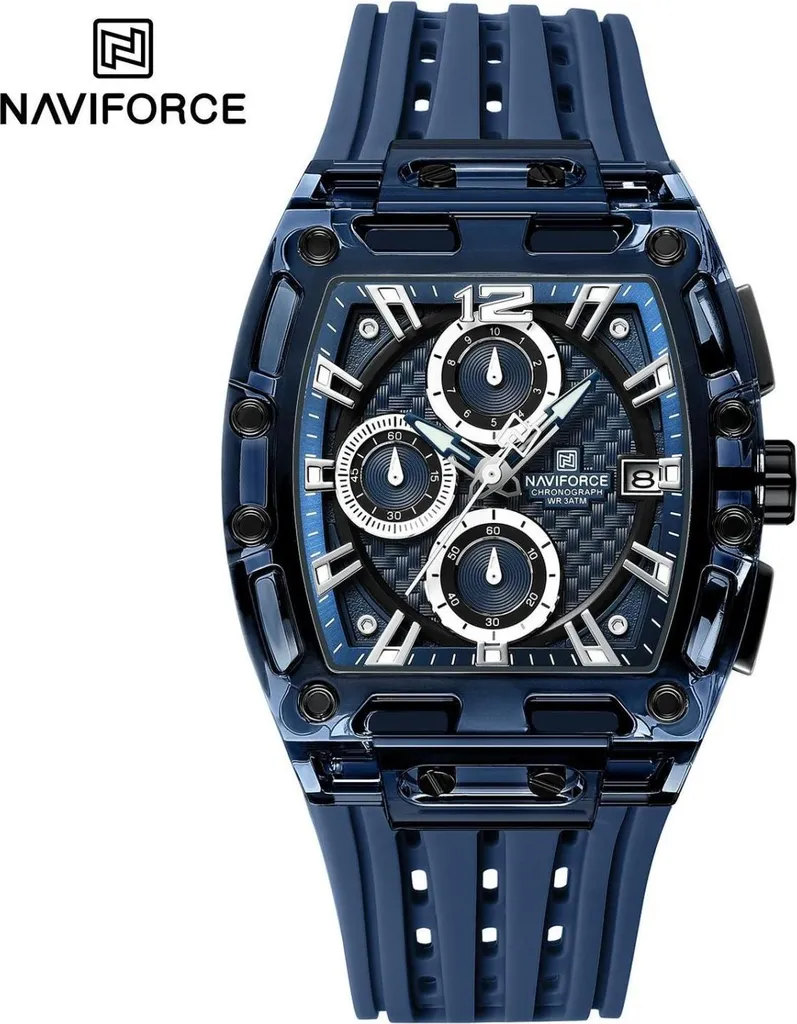 Montre Homme Sportive Bleue NAVIFORCE SI-38621 au Style Élégant
