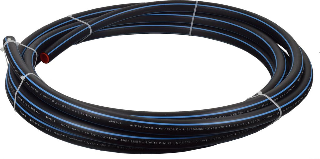 Agora-Tec PE-Rohr 32,0 x 3,0 mm 1 Zoll Hart (10 Meter Rolle)