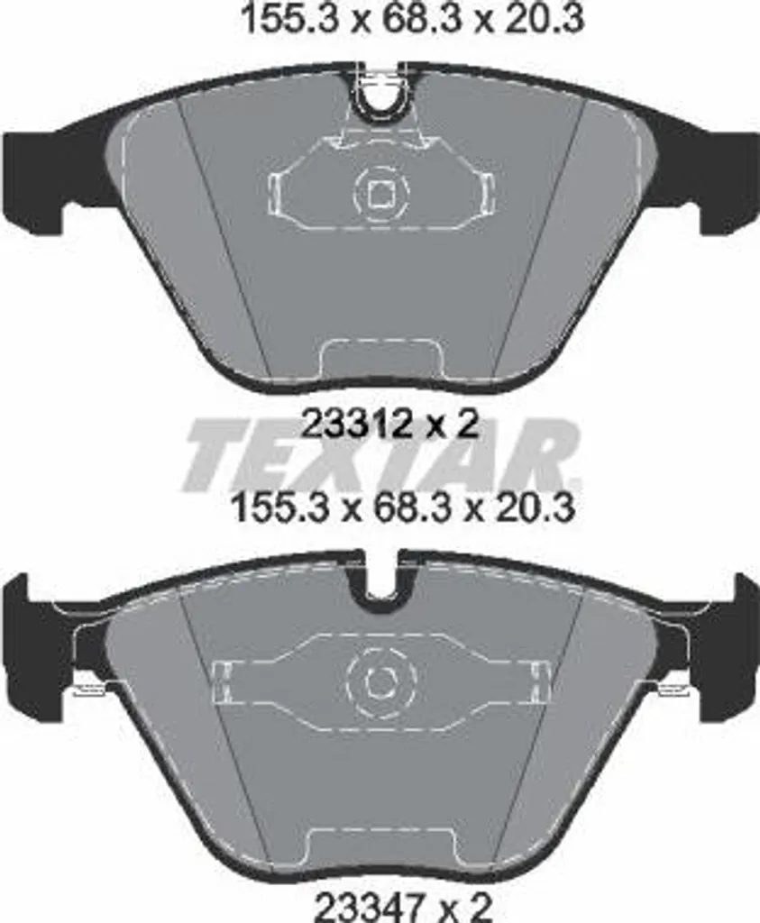 Plaquettes de frein TEXTAR 2331281 contre vibrations et bruits BMW E90