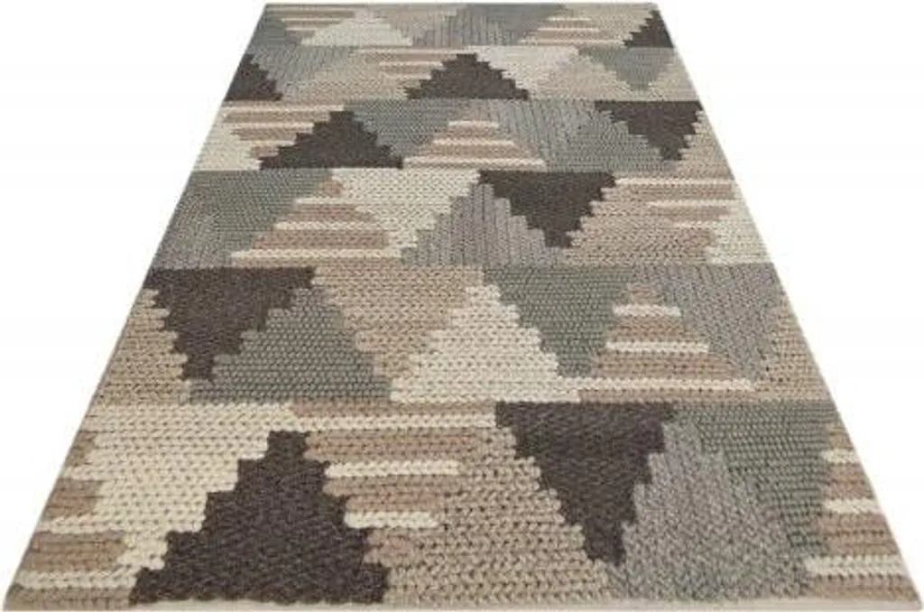 Grand Tapis de Salon Jayden Naturel 160x230 cm Style Bohème Chic