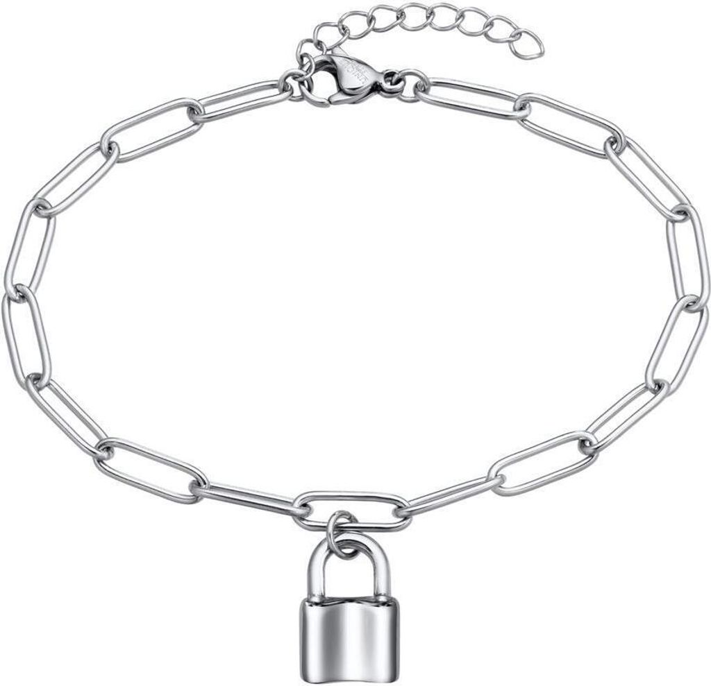 JEWLIX Gliederarmband Liebeschloss für Damen aus Edelstahl