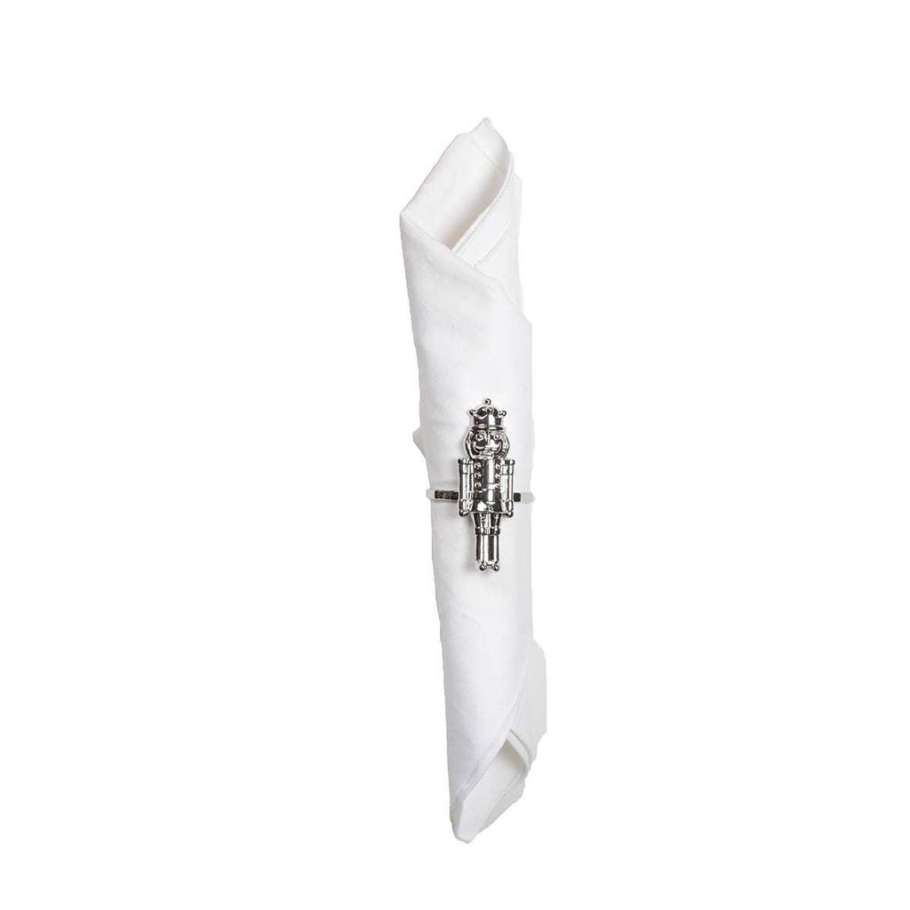 Serviettenringe Nussknacker Silber - 4Er Set