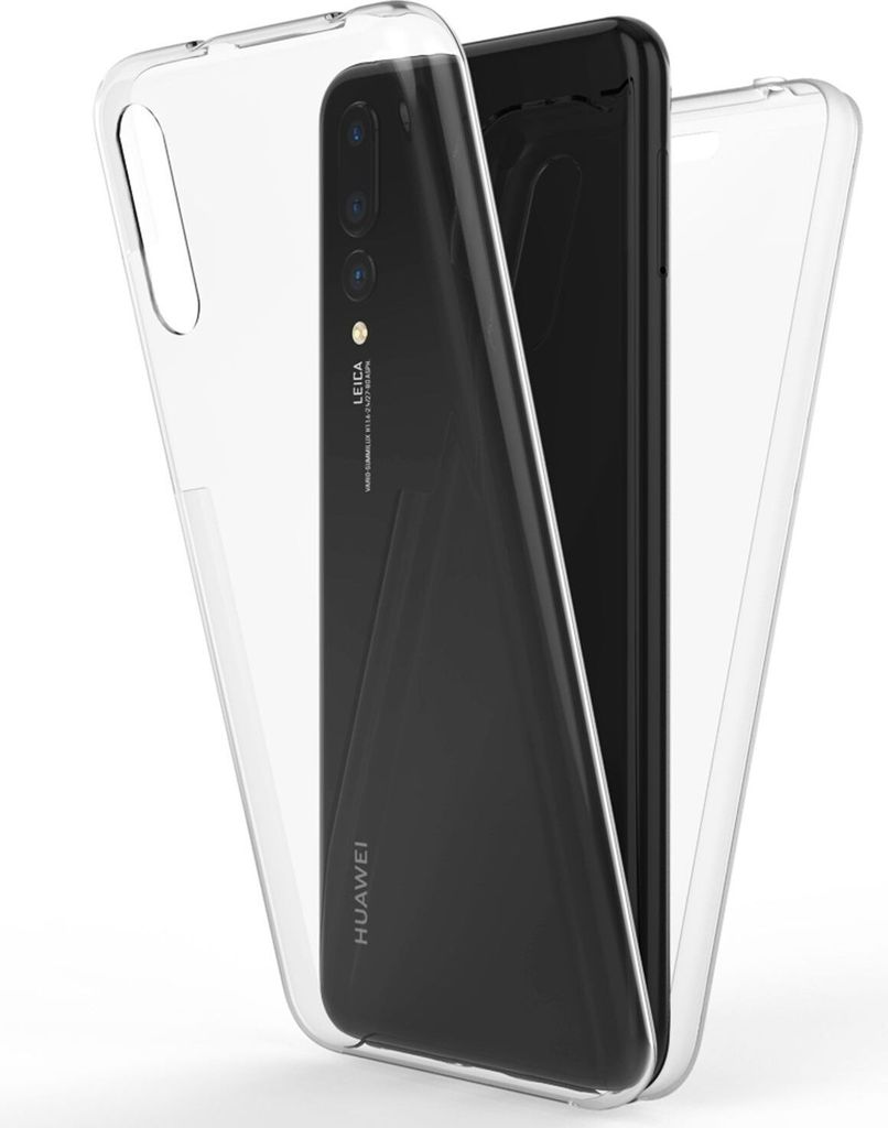 NALIA 360 Grad Handy Hülle für Huawei P20 Pro, Full Cover Case Displayschutz Transparent