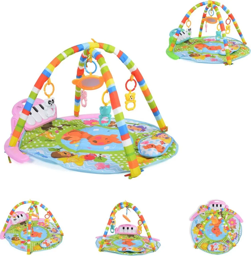 Centre de jeu pour bébé Moni : Développer la motricité sur tapis rose