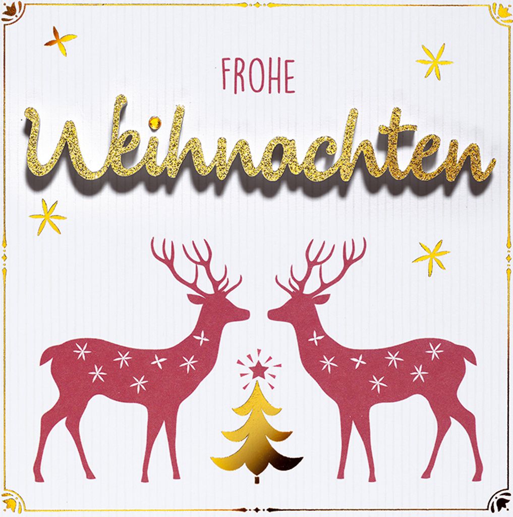 Weihnachten Lettering Quadratische Glückwunschkarte mit Applikation