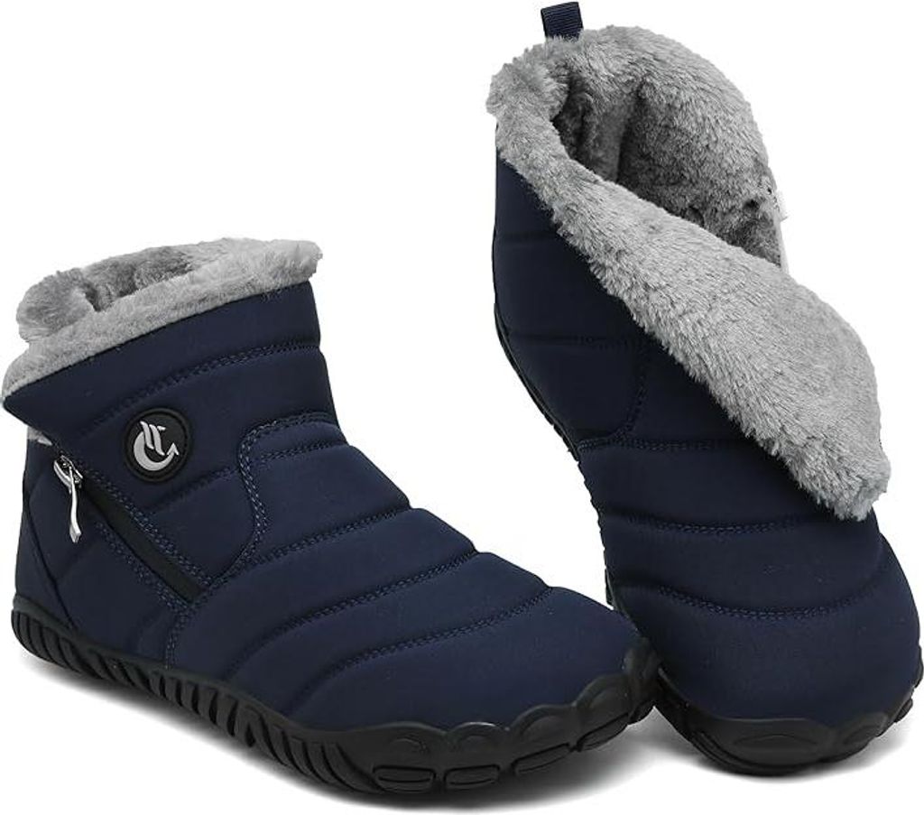 CELANDA Herren Winterstiefel Anti-Rutsch Warm Marineblau 45 EU