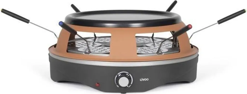 Four à Pizza 1200W avec Dôme en Terre Cuite - Cuisson Rapide 6 Personnes