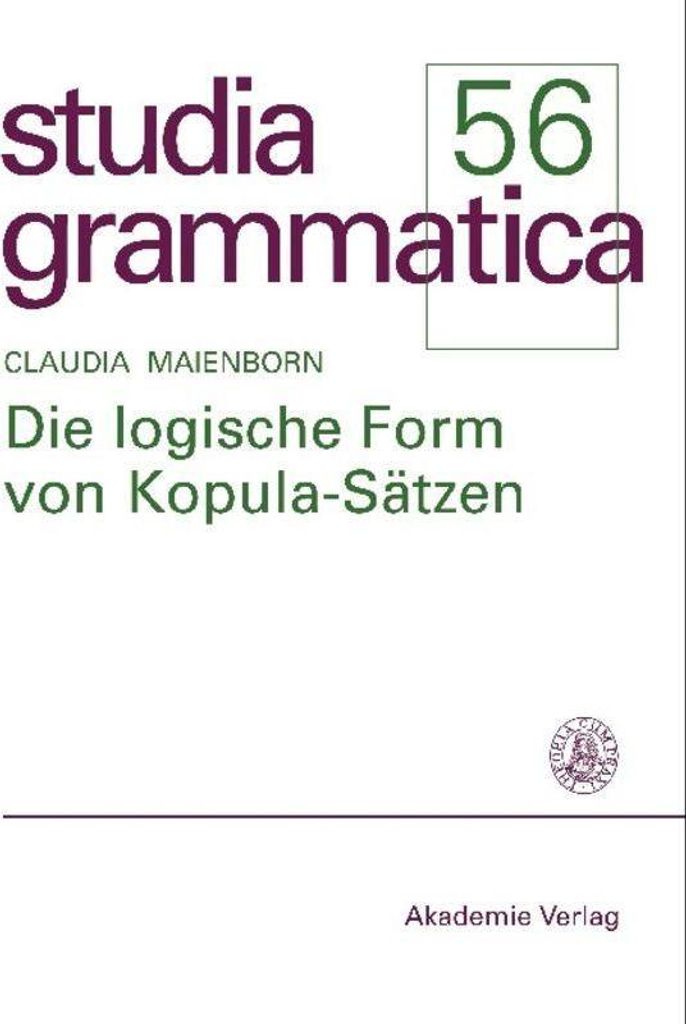 Die logische Form von Kopula-Sätzen