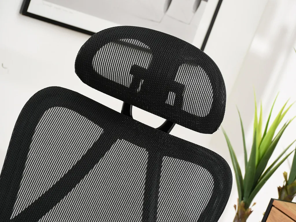 Chaise de bureau DELMY noir ergonomique - Siège confortable à roulettes - 6