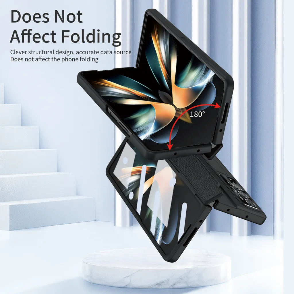 Custodia Samsung Z Fold 4 Litschi - Stile e Sicurezza Display - 4